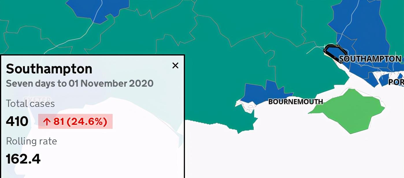 图解英国热门大学所在区域疫情形势!2021年初入学英国