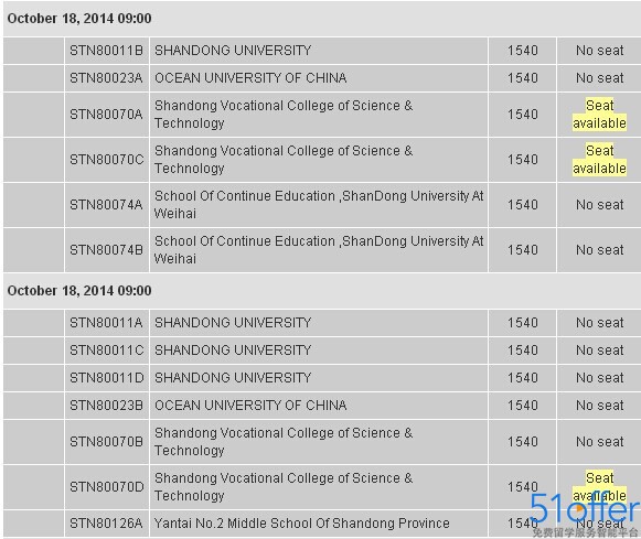10月托福考试考位紧张,部分地区仅有少量考位