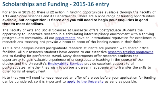 兰卡斯特大学人文社会科学学院发布200万镑奖学金通知