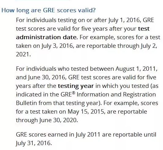 2016年7月1日起GRE成绩有效期重大调整