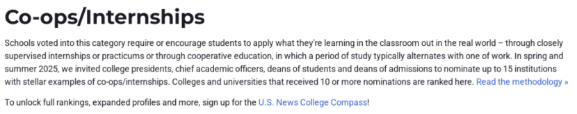 美国实习机会最多的大学TOP10！