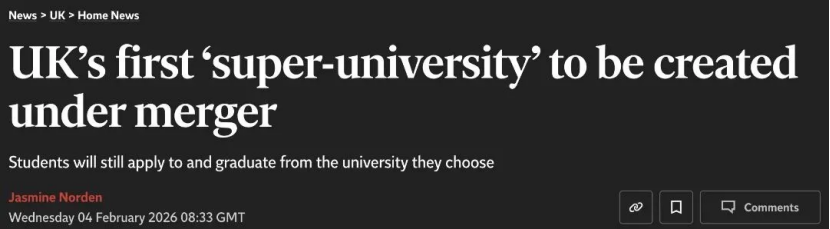 官宣！英国首所“超级大学”来了！两所知名大学官宣合并计划